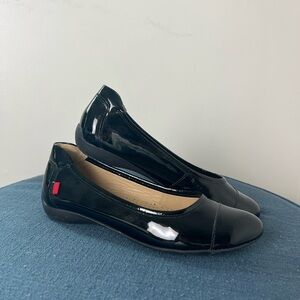 NEW Marc Joseph New York Peters St‎ Flat 7.5 Black Patent Leather Ballerina Flat